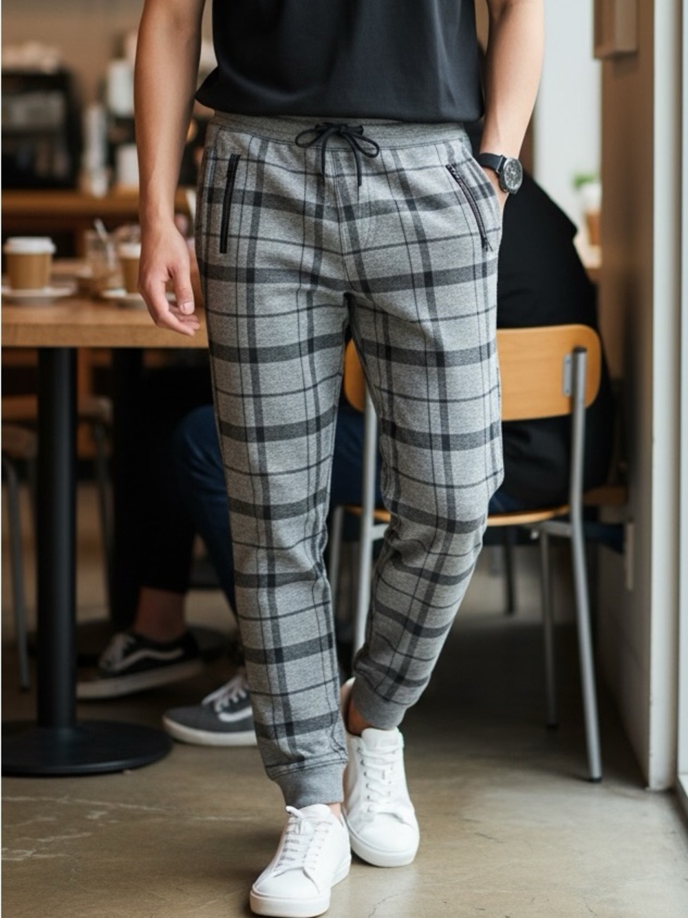 Aeropostale Black and Gray Checkered Joggers🌸🌸